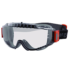 ergodyne Skullerz MODI OTG Anti-Scratch and Enhanced Anti-Fog Safety Goggles with Elastic Strap, Clear Lens (60300)