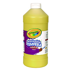 Crayola Artista II Washable Tempera Paint, Yellow, 32 oz Bottle (543132034)