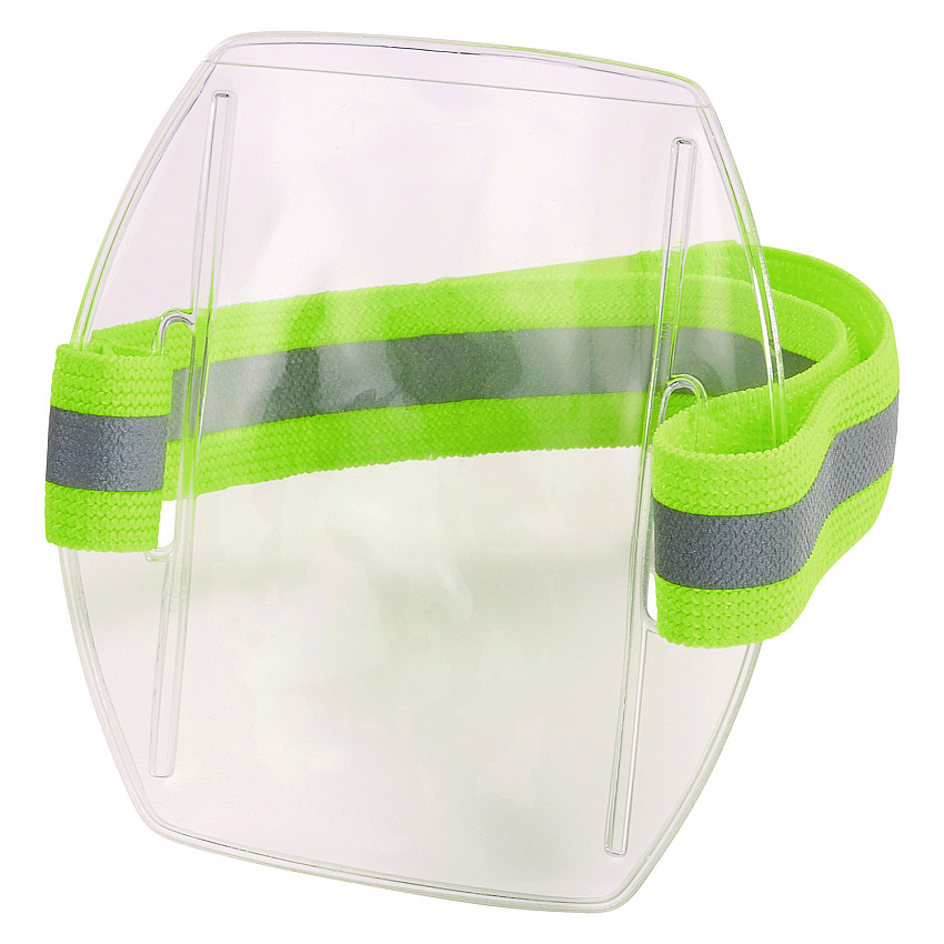 ergodyne Squids 3388 Wrist ID/Badge Holder, Vertical, Hi-Vis Lime, 3.5 x 5.5 Holder, 2.75 x 3.75 Insert (19973)