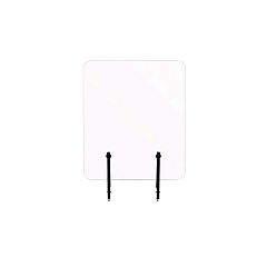 MasterVision Protector Series Frameless Glass Desktop Divider, 35.4 x 0.16 x 35.4, Clear/Aluminum (GL2001393)