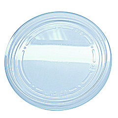 Fabri-Kal Recycleware Round Deli Container Lids, Flat Plug Fit, Clear, Plastic, 500/Carton (LRD)
