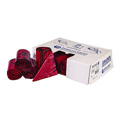 Inteplast Group Institutional Low-Density Can Liners, 10 gal, 1.3 mil, 24" x 23", Red, 250/Carton (SL2423R)