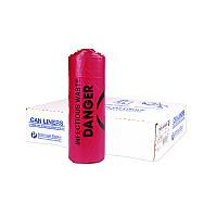 Inteplast Group Institutional Low-Density Can Liners, 33 gal, 1.3 mil, 33" x 39", Red, 150/Carton (SL3339R)
