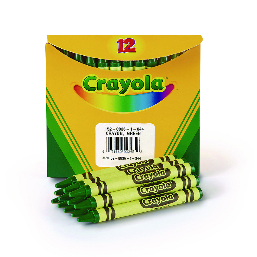 Crayola Bulk Crayons, Green, 12/Box (520836044)