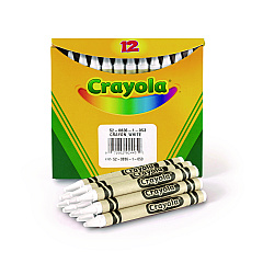 Crayola Bulk Crayons, White, 12/Box (520836053)