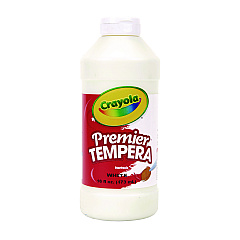 Crayola Premier Tempera Paint, White, 32 oz Bottle (541216053)