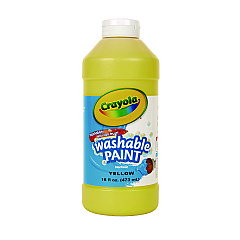 Crayola Washable Paint, Yellow, 16 oz Bottle (542016034)