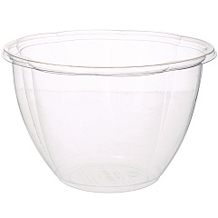Eco-Products Salad Bowls, 48 oz, 6.69" Diameter x 4.38"h, Clear, 300/Carton (EPSB48BASE)