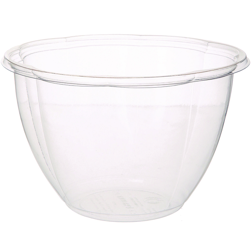 Eco-Products Salad Bowls, 48 oz, 6.69" Diameter x 4.38"h, Clear, 300/Carton (EPSB48BASE)