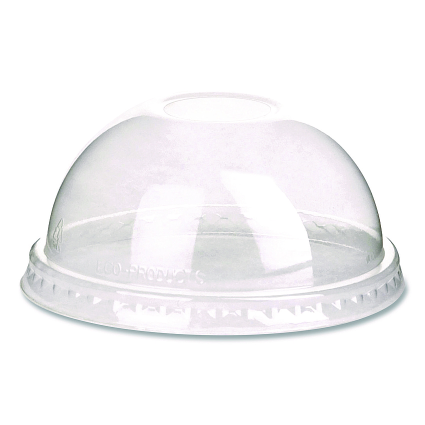 Eco-Products GreenStripe Renew and Comp Cold Cup Dome Lids, Fits 9 oz to 24 oz Cups, Clear, 100/Pack, 10 Packs/Carton (EPDLCC)