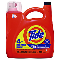 Tide Liquid Laundry Detergent, Original Scent, 132 oz Pour Bottle, 4/Carton (12101)