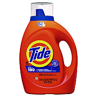 Tide HE Laundry Detergent, Original Scent, Liquid, 64 Loads, 84 oz Bottle, 4/Carton (12110CT)