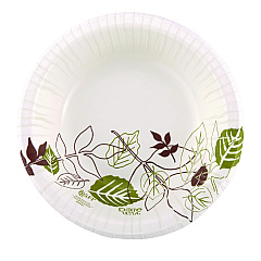 Dixie Pathways with Soak Proof Shield Heavyweight Paper Bowls, WiseSize, 12 oz, Green/Burgundy, 500/Carton (SXB12WS)