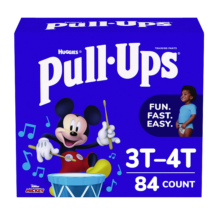 Huggies Pull-Ups Learning Designs Potty Training Pants for Boys, Size 5, 3T-4T, 32 lbs to 40 lbs, 84/Carton (45271)