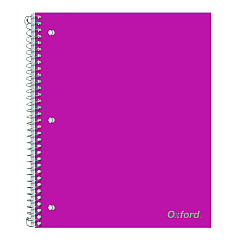 Oxford Poly One-Subject Notebook, 1 Subject, College Rule, Randomly Assorted Cover Color, (100) 11 x 9 Sheets (10590)