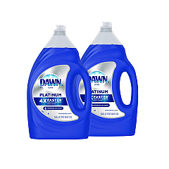 Dawn Platinum Liquid Dish Detergent, Refreshing Rain, 54.8 oz Bottle, 2/Pack (04504)