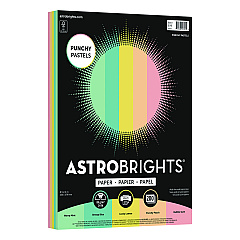 Astrobrights Color Paper - "Punchy Pastels" Assortment, 24 lb Bond Weight, 8.5 x 11, Assorted, 200/Pack (91741)