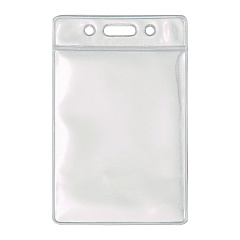 Advantus ID Badge Holder, Clear, Vertical Orientation, 2.38 x 3.5 Insert, 50/Pack (75684)