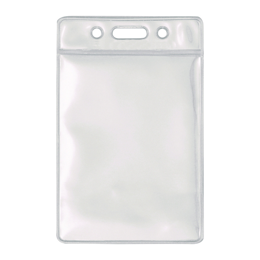 Advantus ID Badge Holder, Clear, Vertical Orientation, 2.38 x 3.5 Insert, 50/Pack (75684)