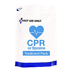 First Aid Only 9-Piece CPR and Sprains Treatment Pack, 9 Pieces, Resealable Plastic Bag (91165)