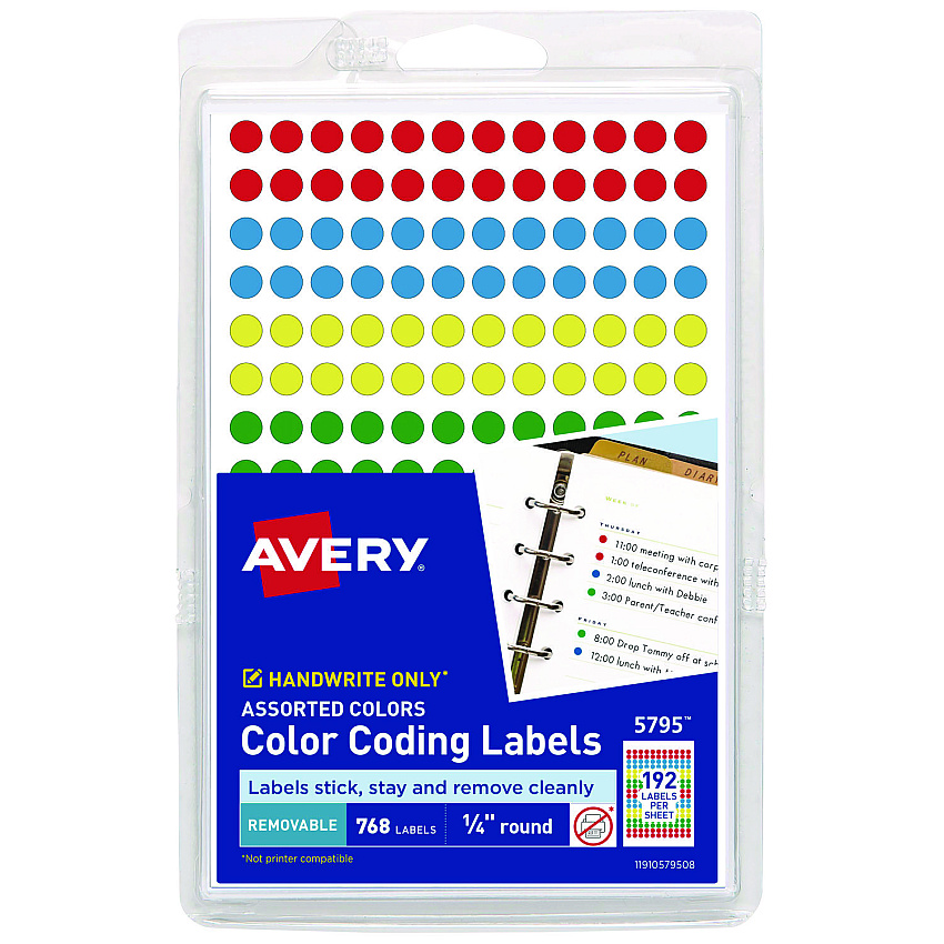 Avery 05795 Color Coding Labels