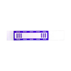 CONTROLTEK Currency Straps, $20 Bill, $2,000, Self-Adhesive, 1,000/Pack (560021)