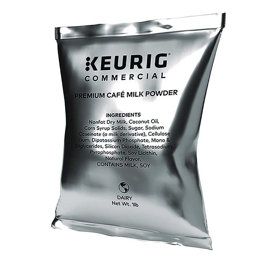 Keurig Premium Cafe Powders, Natural Milk, 16 oz Bag, 12/Carton (5000370311)