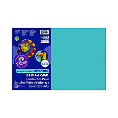 Pacon Tru-Ray Construction Paper, 70 lb Text Weight, 12 x 18, Atomic Blue, 50/Pack (P103401)