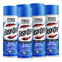 Professional EASY-OFF Fume Free Max Oven Cleaner, Foam, Lemon, 24 oz Aerosol Spray, 6/Carton (85260)