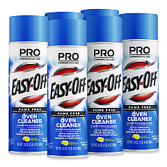 Professional EASY-OFF Fume Free Max Oven Cleaner, Foam, Lemon, 24 oz Aerosol Spray, 6/Carton (85260)