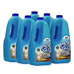 Professional MOP & GLO Triple Action Floor Shine Cleaner, Fresh Citrus Scent, 64 oz Bottle, 6/Carton (74297CT)