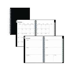 Blue Sky Enterprise Weekly/Monthly Notes Planner, 8.63" x 5.88", Black Cover, 12-Month (Jan to Dec): 2025 (131793)