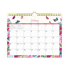 Blue Sky Fly By Monthly Wall Calendar, Butterflies Artwork, 11" x 8.75", Cream/Pink/Blue Sheets, 12-Month (Jan to Dec): 2025 (148643)