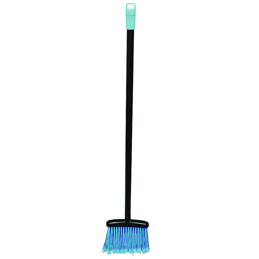Impact Lobby Dust Pan Broom, 36.86", Black/Blue, 12/Carton (T001501)
