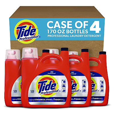 Tide Commercial Liquid Laundry Detergent, 170 oz Pour Bottle, 4/Carton (14119)