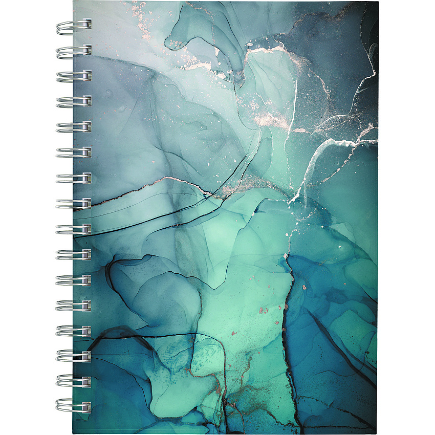 Cambridge Glacier Weekly/Monthly Planner, Glacier Artwork, 8.5" x 6.38", Blue/Gray/Silver Cover, 12-Month (Jan to Dec): 2025 (1727200)