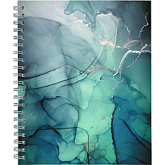 Cambridge Glacier Weekly/Monthly Planner, Glacier Artwork, 11" x 9.25", Blue/Gray/Silver Cover, 12-Month (Jan to Dec): 2025 (1727905)