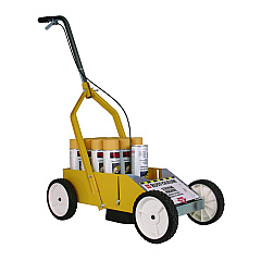Rust-Oleum Professional Striping Machine, Accommodates Up to 13 Standard Inverted Striping Paint Spray Cans, Yellow (2395000CT)