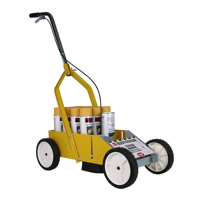 Rust-Oleum Professional Striping Machine, Accommodates Up to 13 Standard Inverted Striping Paint Spray Cans, Yellow (2395000CT)