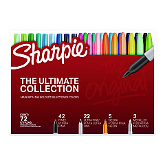 Sharpie Permanent Markers Ultimate Collection, Assorted Tip Sizes/Types, Assorted Colors, 72/Pack (2199816)