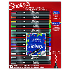 Sharpie Creative Markers, Medium Bullet Tip, Assorted Colors, 12/Pack (2196905)