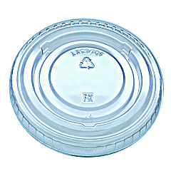 Fabri-Kal Kal-Clear/Nexclear Drink Cup Lids, Flat Lid with No Slot, Fits 9 to 10 oz Cold Cups, Clear, 2,500/Carton (LKC910F)