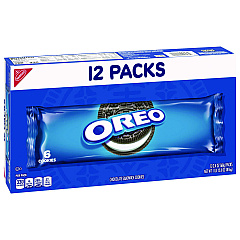 Nabisco Oreo Cookies Single Serve Packs, Chocolate, 2.4 oz Pack, 6 Cookies/Pack, 12 Packs/Box (00470)