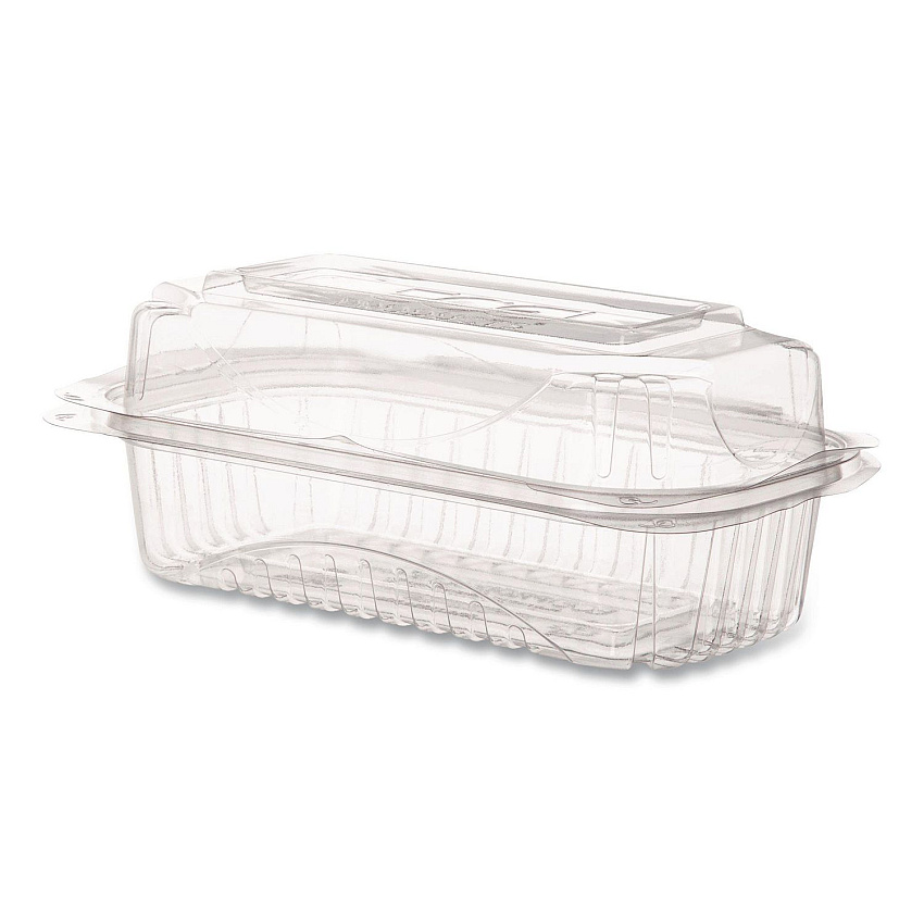 Eco-Products Renewable and Compostable Clear Clamshell Hinged Food Containers, 9 x 6 x 3, Plastic, 80/Pack, 3 Packs/Carton (EPLC96)
