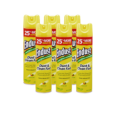 Diversey Endust Multi-Surface Dusting and Cleaning Spray, Lemon Zest, 12.5 oz Aerosol Spray, 6/Carton (CB508171)