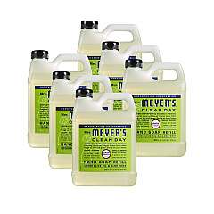 Mrs. Meyer's Clean Day Liquid Hand Soap, Lemon, 33 oz, 6/Carton (651327)