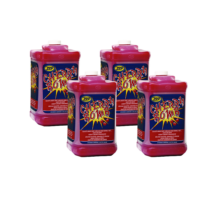 Zep Cherry Bomb Hand Cleaner, Cherry Scent, 1 gal Bottle, 4/Carton (95124)