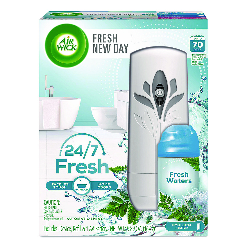 Air Wick Freshmatic Ultra Automatic Starter Kit, 5.94 x 3.31 x 7.63, White, Fresh Waters (88413KT)
