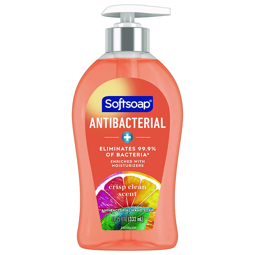 Softsoap Antibacterial Hand Soap, Crisp Clean, 11.25 oz Pump Bottle (44571EA)