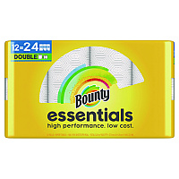 Bounty Essentials Select-A-Size Kitchen Roll Paper Towels, 2-Ply, 108 Sheets/Roll, 12 Rolls/Carton (11093)